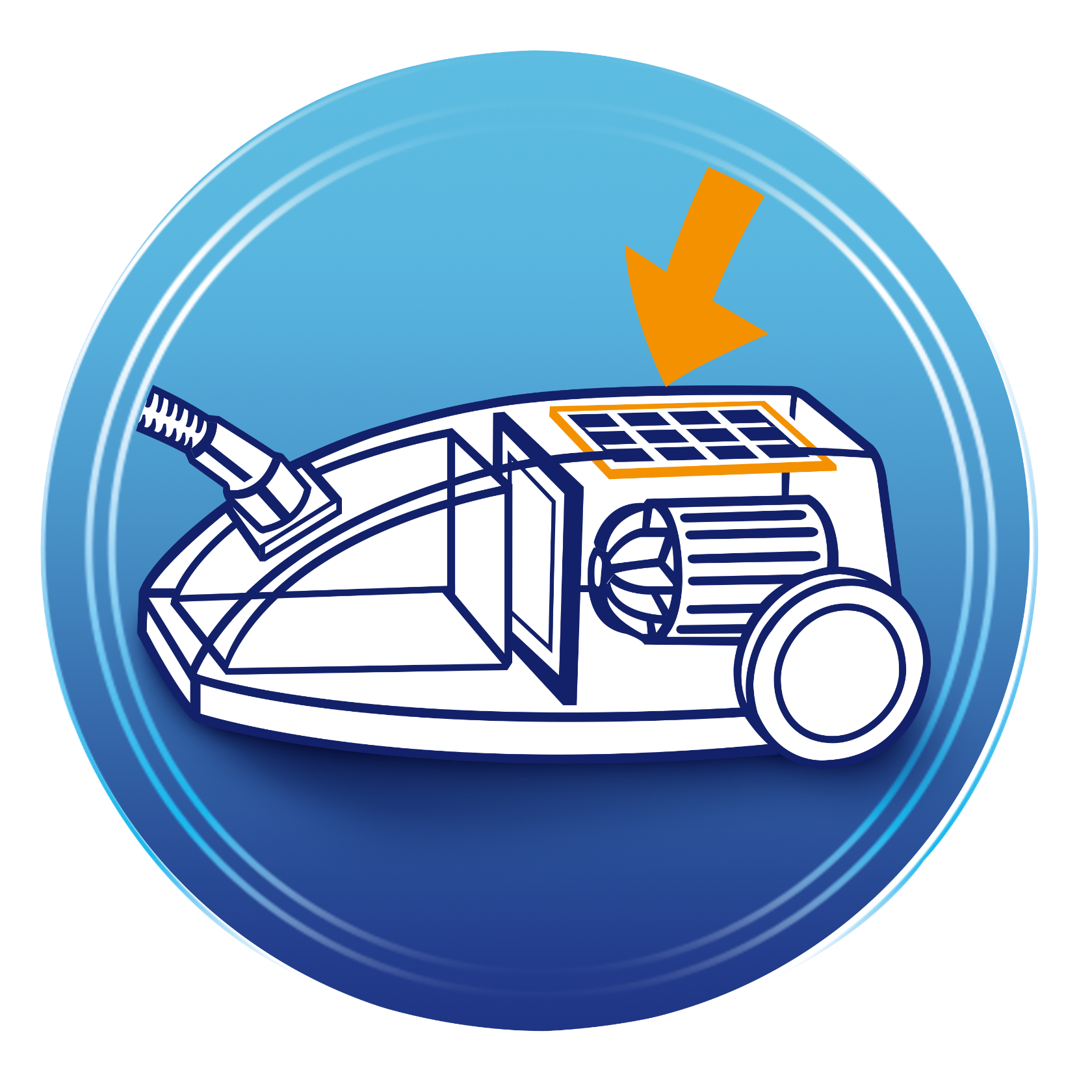 Einsatzbereich des Abluftfilters im Staubsauger