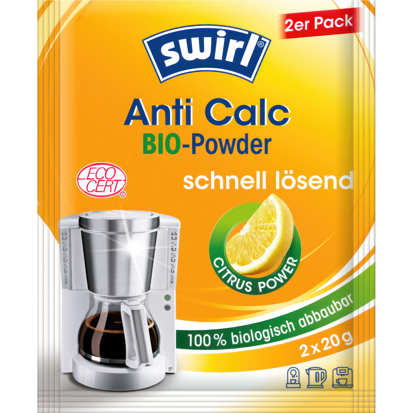 Swirl Anti Calc Bio-Powder Verpackung Vorderseite