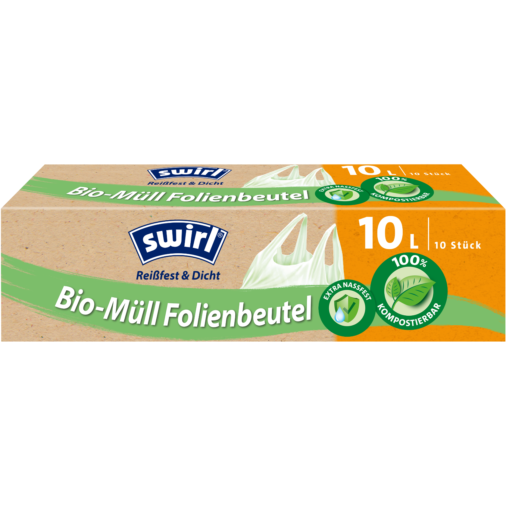 Emballage avant du sac d’aluminium Swirl Organic Garbage - 10 litres