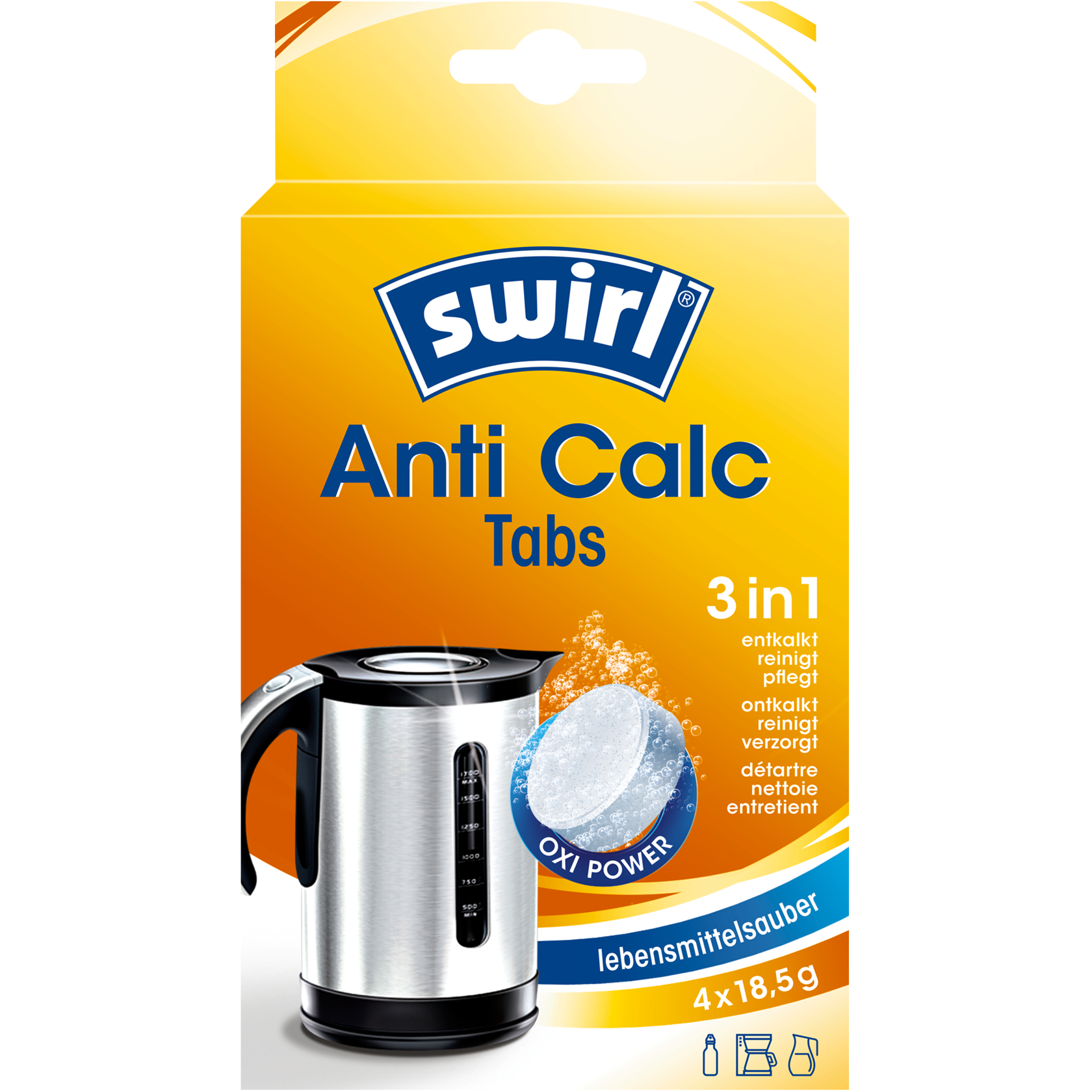 Swirl Anti Calc Tabs Verpackung Vorderseite