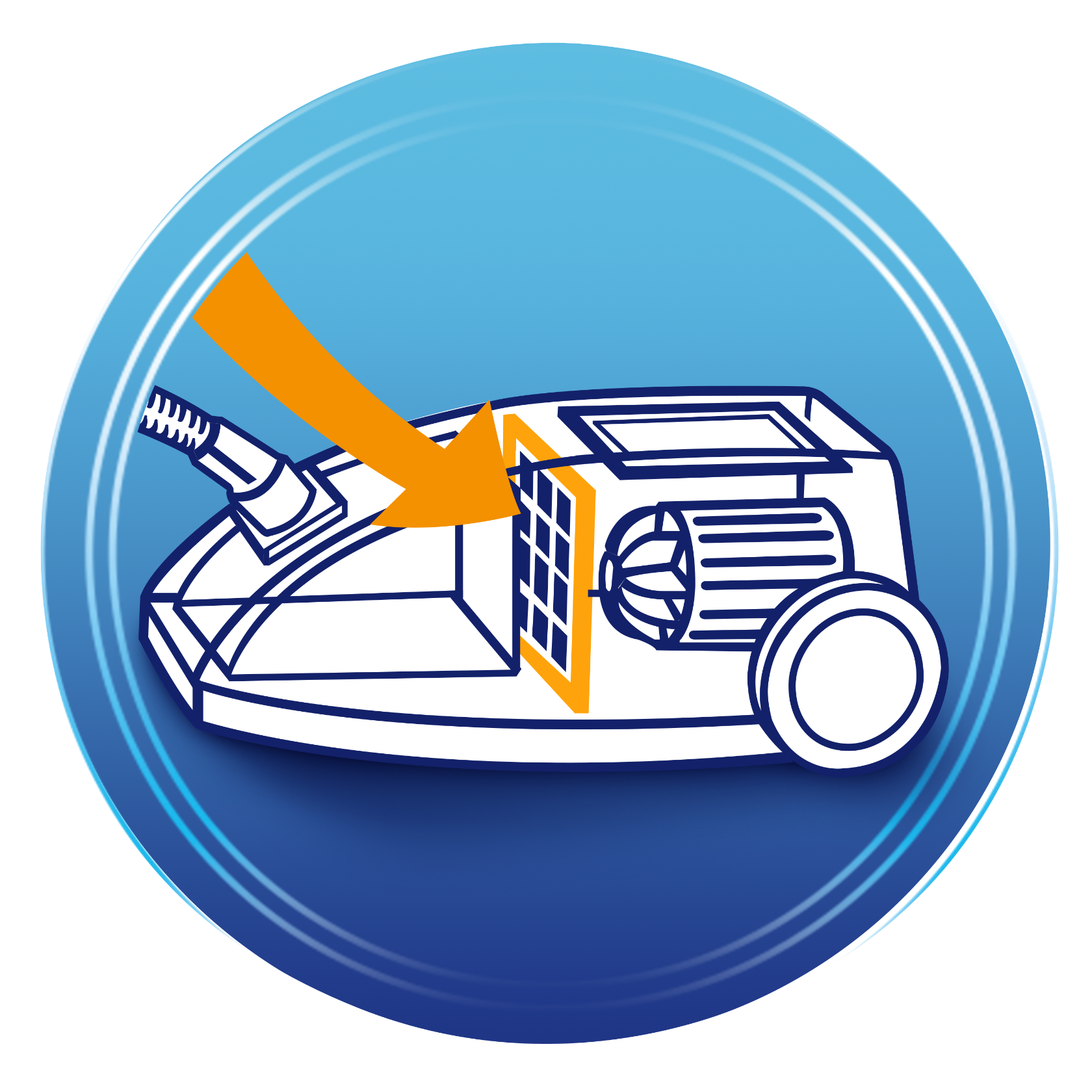 Einsatzbereich des Motorfilters im Staubsauger