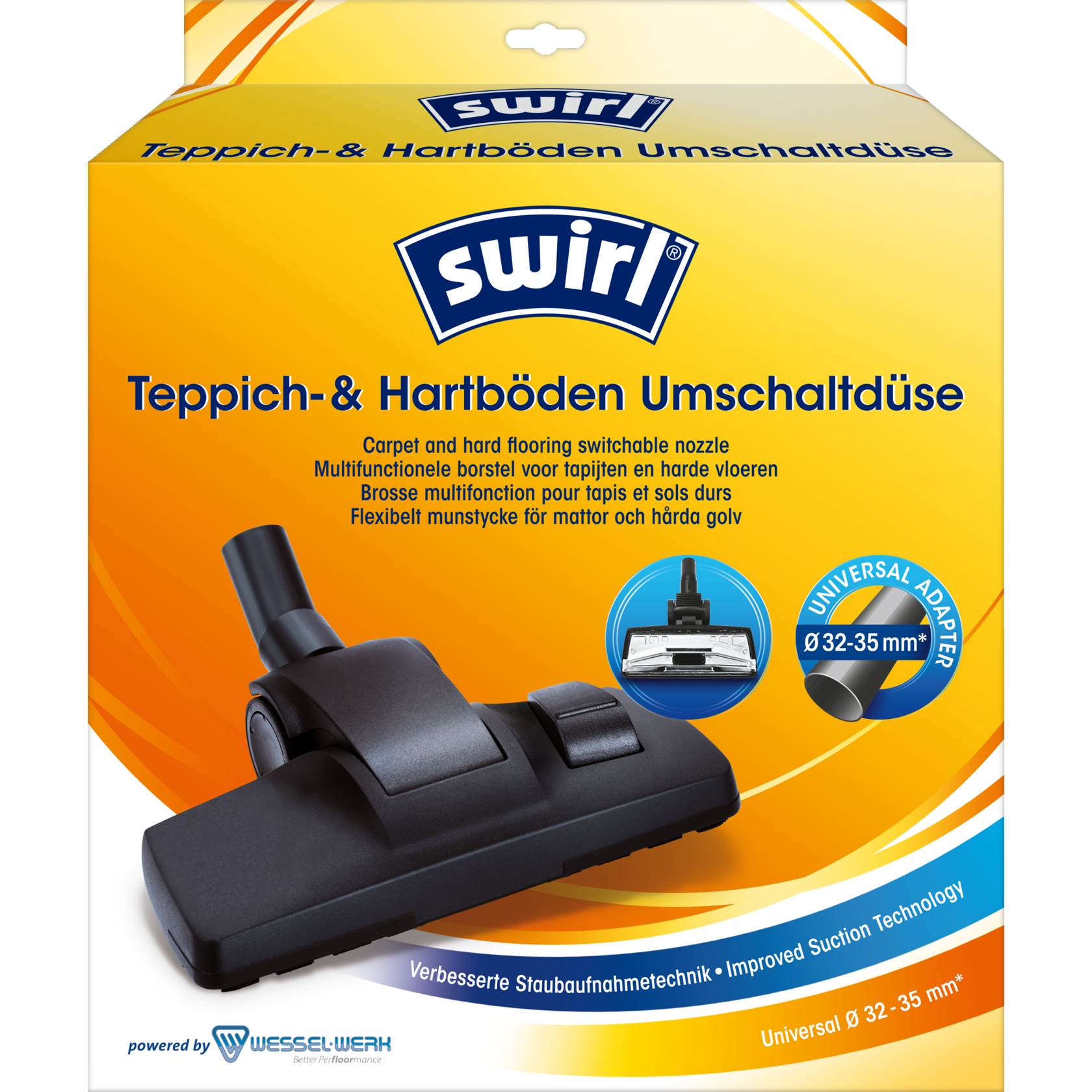 Swirl Teppich- und Hartböden Umschaltdüse Verpackung Vorderseite
