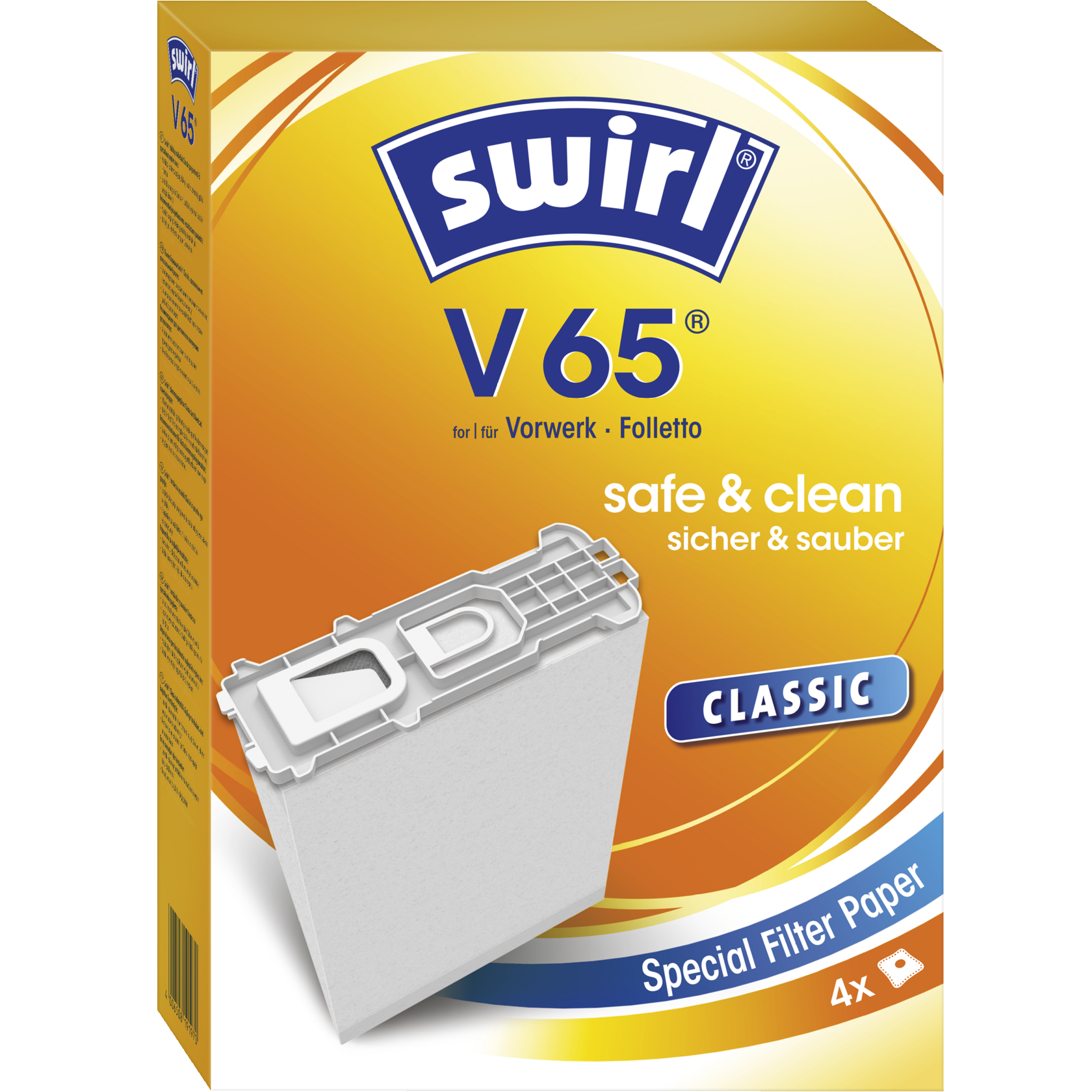 Swirl Classic Staubsaugerbeutel V 65 Verpackung Vorderseite