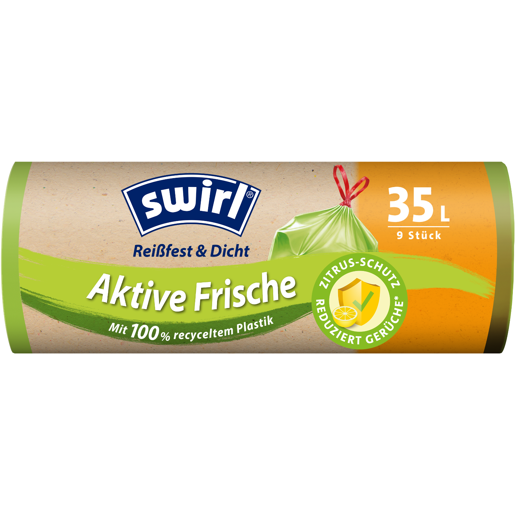 Emballage avant des sacs poubelle Swirl Active Fresh - 35 litres