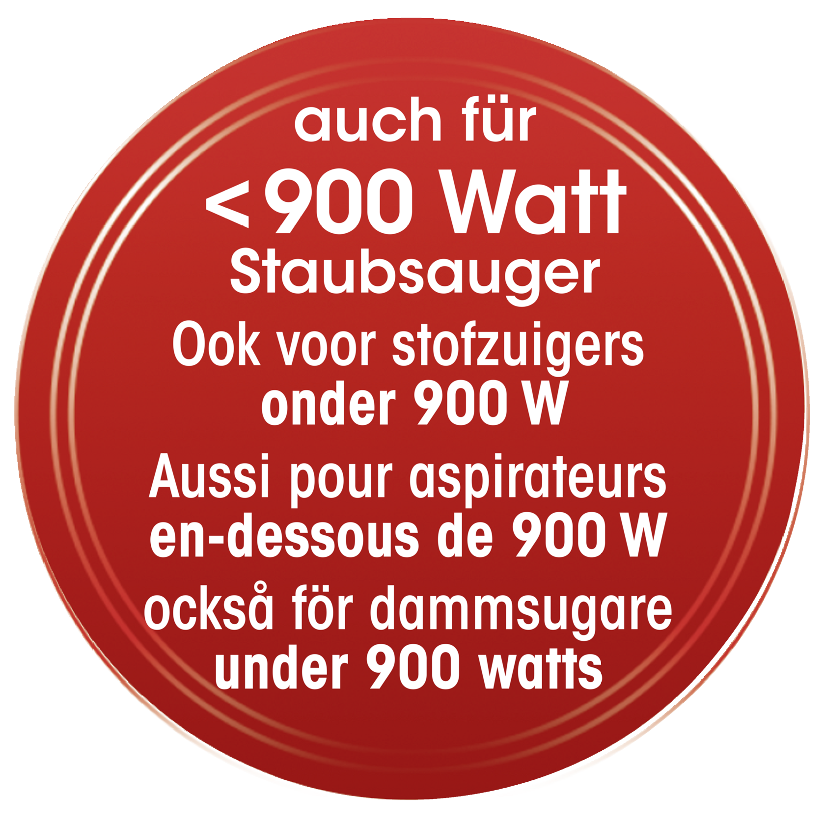 Düse ist geeignet für Niedrigwattsauger