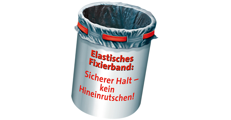 Fixierband-Müllbeutel Fixierband-Müllbeutel